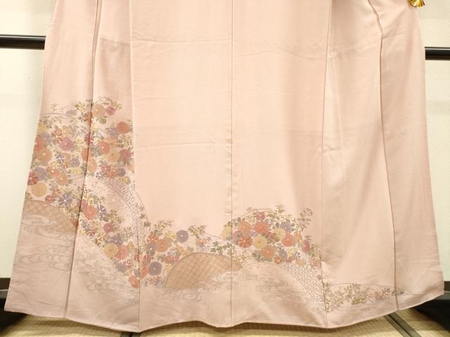 平和屋着物▼中国三大刺繍 スワトウ刺繍 汕頭刺繍 総刺繍 色留袖 流水籬花文 暈し染 正絹 逸品 DABJ7003fe