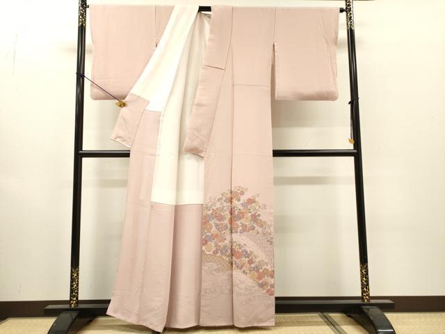 平和屋着物▼中国三大刺繍 スワトウ刺繍 汕頭刺繍 総刺繍 色留袖 流水籬花文 暈し染 正絹 逸品 DABJ7003fe