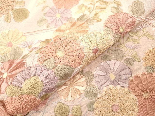 平和屋着物▼中国三大刺繍 スワトウ刺繍 汕頭刺繍 総刺繍 色留袖 流水籬花文 暈し染 正絹 逸品 DABJ7003fe