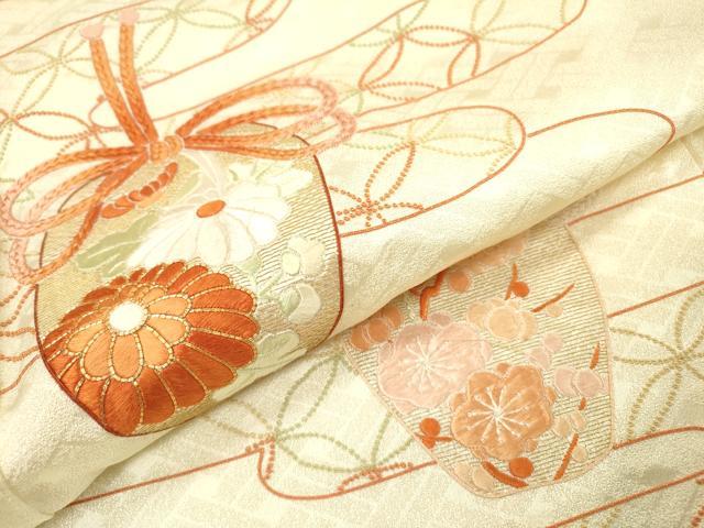 平和屋着物▼中国三大刺繍 相良刺繍 総刺繍 訪問着 駒刺繍 霞仕覆花文 金銀糸 正絹 逸品 未使用 DABJ7011fe