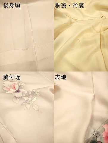 平和屋着物▼訪問着 作家物 手描き 草花 暈し染 正絹 逸品 DABJ7012fe