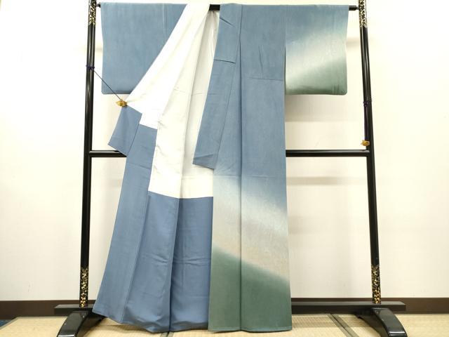 平和屋着物▼訪問着 作家物 墨流し模様染 暈し染 正絹 逸品 DABJ7017fe