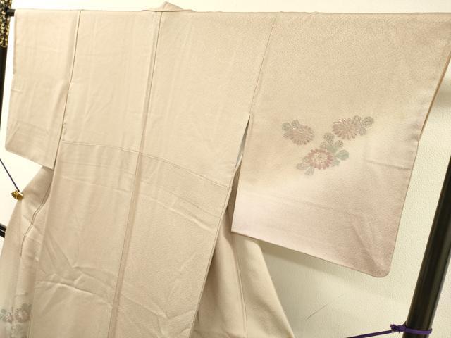 平和屋着物▼中国三大刺繍 スワトウ刺繍 汕頭刺繍 相良刺繍 総刺繍 訪問着 扇面花文 暈し染 正絹 逸品 DABJ7025fe