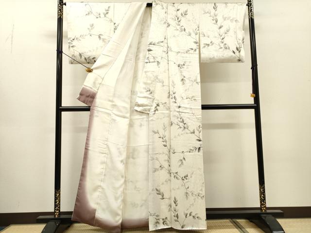平和屋着物▼上質な小紋 手描き 南天文 正絹 逸品 DABJ7039fe