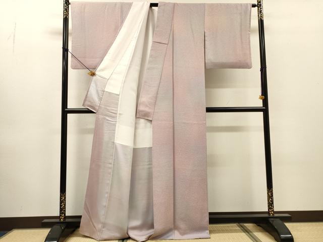 平和屋着物▼本草木染作家 瑞寶 小紋 霞文 暈し染 正絹 逸品 DABJ7049fe
