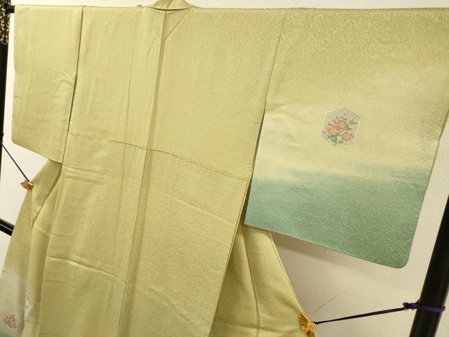 平和屋着物▼中国三大刺繍 スワトウ刺繍 汕頭刺繍 総刺繍 訪問着 亀甲花文 暈し染 正絹 逸品 DABJ7052fe