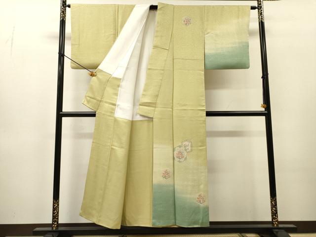 平和屋着物▼中国三大刺繍 スワトウ刺繍 汕頭刺繍 総刺繍 訪問着 亀甲花文 暈し染 正絹 逸品 DABJ7052fe
