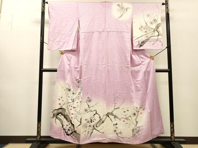 平和屋着物▼訪問着 手描き 枝花 暈し染 金彩 正絹 逸品 DABJ7053fe