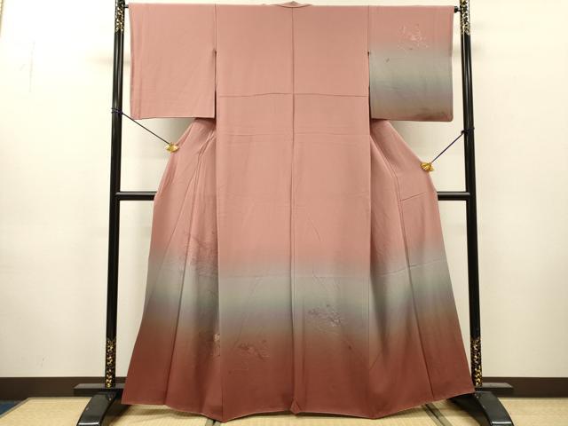 平和屋着物▼中国三大刺繍 スワトウ刺繍 汕頭刺繍 総刺繍 訪問着 檜扇楽器花文 暈し染 正絹 逸品 DABJ7054fe