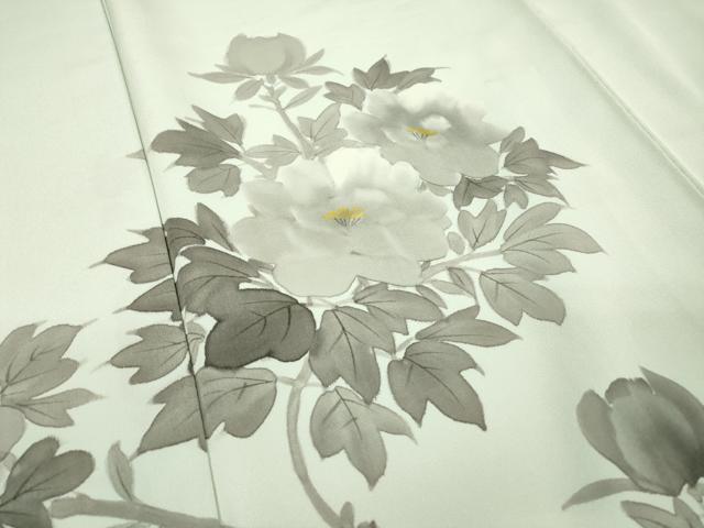 平和屋着物▼訪問着 手描き 枝花 正絹 逸品 DABJ7060fe