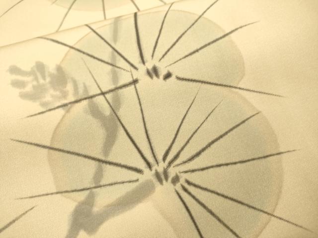平和屋着物▼上質な小紋 手描き 松葉 正絹 逸品 DABJ7071fe