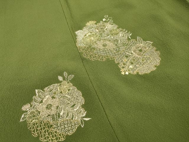 平和屋着物▼中国三大刺繍 スワトウ刺繍 汕頭刺繍 総刺繍 色留袖 辻が花 雪輪花文 金銀糸 さが美扱い 正絹 逸品 DABJ7075fe