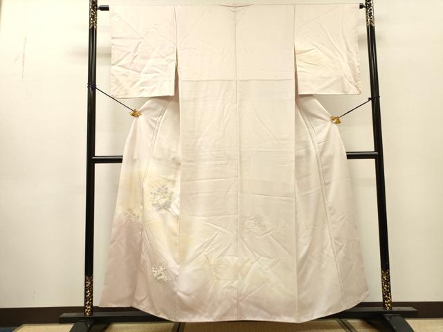 平和屋着物▼訪問着 総刺繍 花車文 暈し染 正絹 逸品 DABJ7090fe