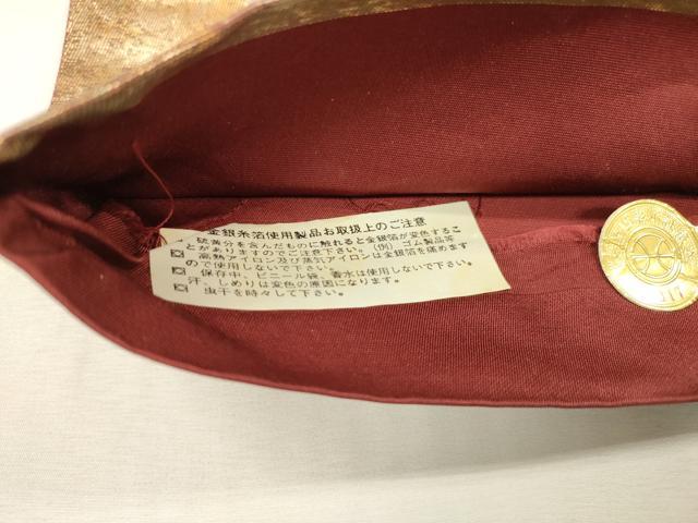 平和屋着物▼西陣 六通柄袋帯 樹林文 金彩 証紙付き 正絹 逸品 未使用 DABJ7101fe