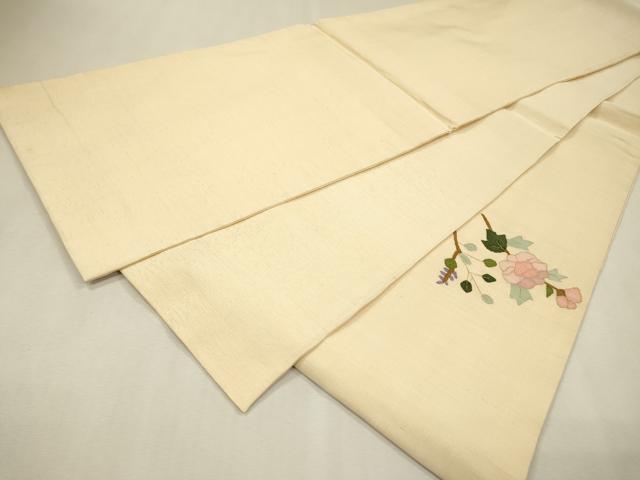 平和屋着物▼明綴れ 太鼓柄袋帯 草花 金糸 正絹 逸品 DABJ7157fe