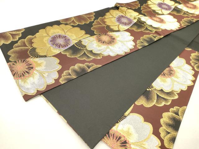平和屋着物▼六通柄袋帯 舞桜 金銀糸 正絹 逸品 DABJ7232fe