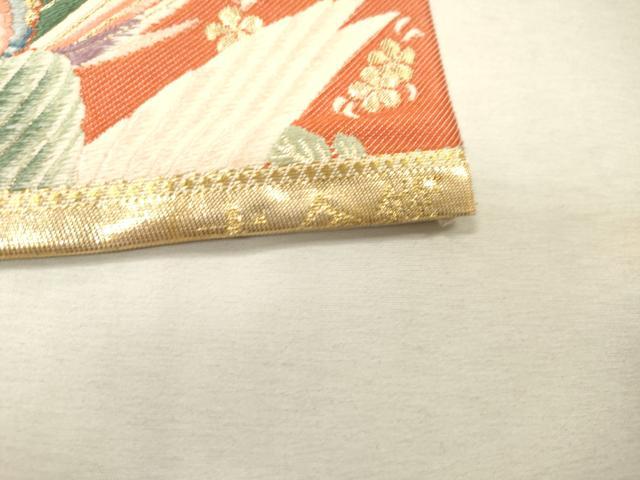 平和屋本店▼六通柄袋帯 唐織 鳳凰花文 本金箔 正絹 逸品 DABJ7286fe