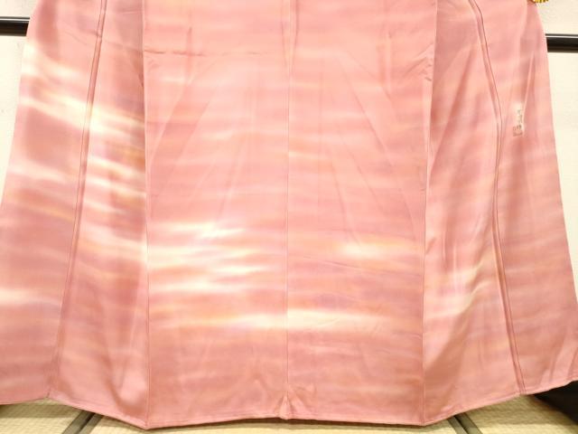 平和屋着物▼虹色創家 本郷大田子 訪問着 霞文 暈し染 正絹 逸品 未使用 DABJ7305fe