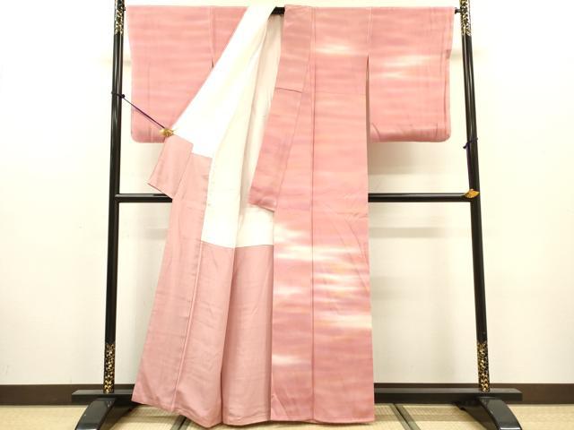 平和屋着物▼虹色創家 本郷大田子 訪問着 霞文 暈し染 正絹 逸品 未使用 DABJ7305fe