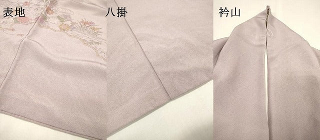 平和屋着物▼中国三大刺繍 スワトウ刺繍 汕頭刺繍 総刺繍 訪問着 風景花文 正絹 逸品 DABJ7306fe