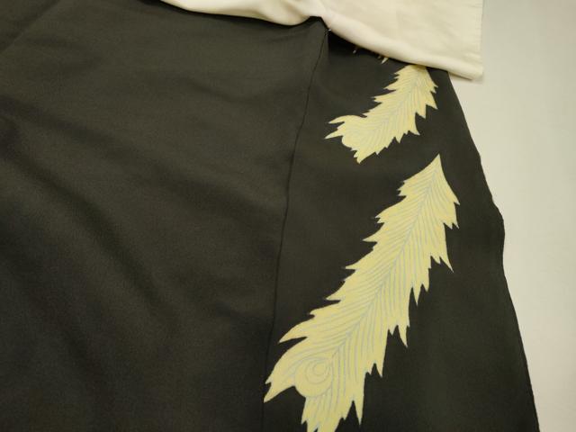 平和屋着物▼豪華黒留袖 総刺繍 鳳凰 金糸 正絹 逸品 DABJ7307fe