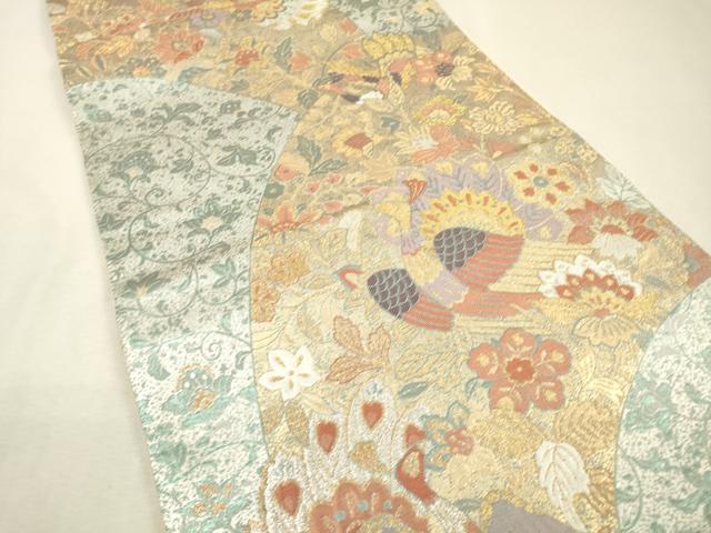 平和屋本店▼六通柄袋帯 重文彫金文 本金二重箔 正絹 逸品 DABJ7407fe