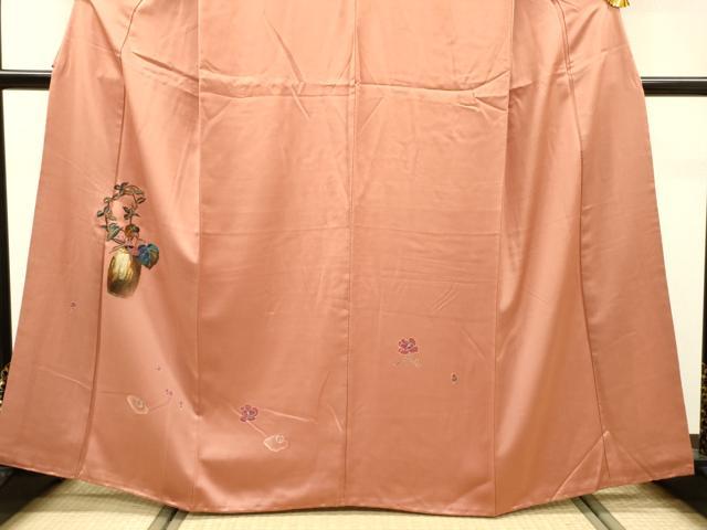 平和屋着物▼訪問着 刺繍 飾花文 正絹 逸品 DABJ7438fe