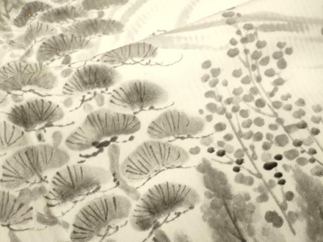 平和屋着物▼訪問着 作家物 手描き 風景文 暈し染 金彩 正絹 逸品 DABJ7453fe
