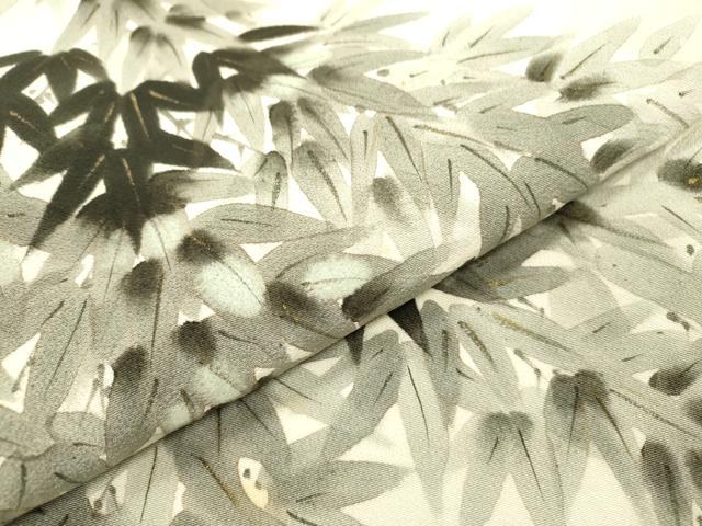 平和屋着物▼訪問着 手描き 枝葉文 金彩 正絹 逸品 DABJ7456fe