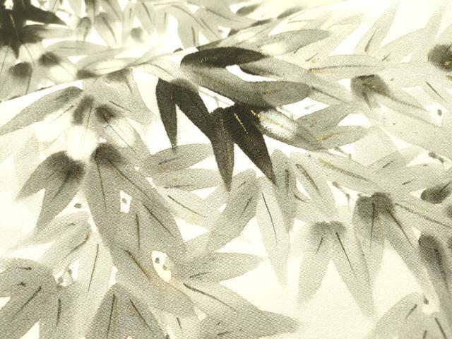 平和屋着物▼訪問着 手描き 枝葉文 金彩 正絹 逸品 DABJ7456fe