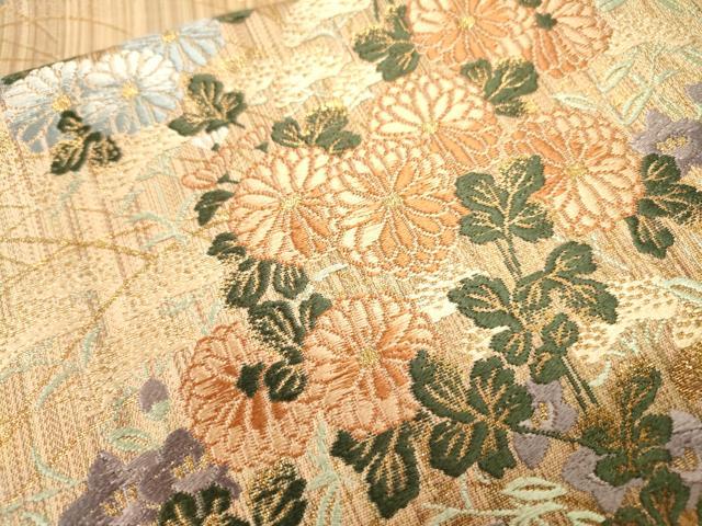 平和屋本店▼西陣 三上織物謹製 両面 六通柄袋帯 唐織 秀宝絵巻 本金箔 証紙付き 正絹 逸品 DABJ7487fe