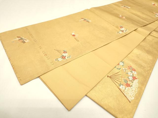 平和屋着物▼六通柄袋帯 唐織 能寿賀多 二人静 都路金錦 正絹 逸品 DABJ7538fe