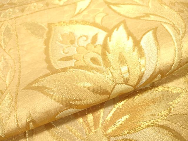 平和屋本店▼六通柄袋帯 こうけつ織 更紗花唐草文 本金箔 正絹 逸品 DABJ7552fe
