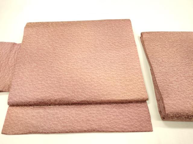 平和屋着物▼つけ帯 草花 金通し地 正絹 逸品 DABJ7621fe