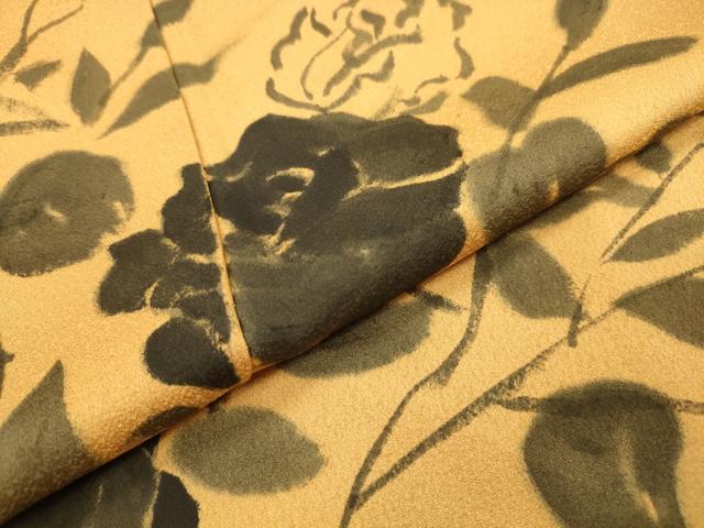平和屋着物▼訪問着 作家物 手描き バラ 薔薇 正絹 逸品 DABJ7763fe