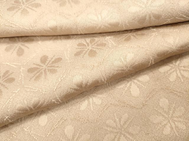 平和屋着物●上質な色無地 亀甲花地紋 灰梅色 ロング丈 正絹 逸品 DABJ7839fe