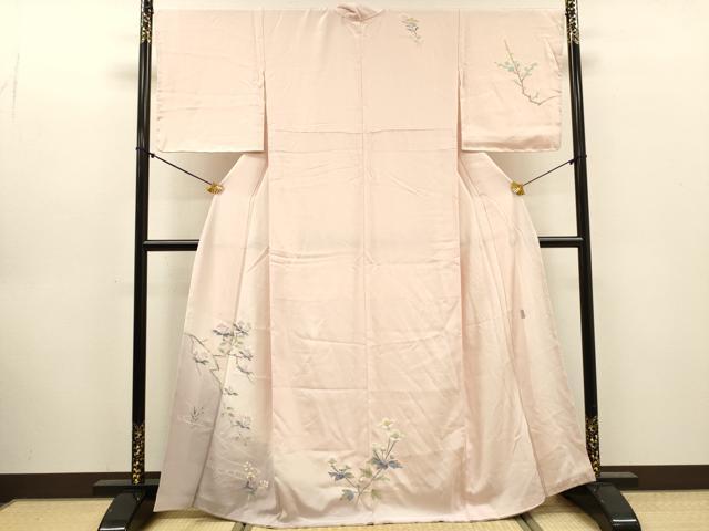 平和屋着物●本加賀友禅作家 牧野顕三 訪問着 枝花 暈し染め 正絹 逸品 DABJ7843fe