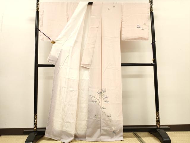 平和屋着物●本加賀友禅作家 牧野顕三 訪問着 枝花 暈し染め 正絹 逸品 DABJ7843fe