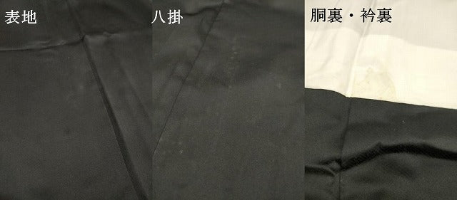 平和屋着物●訪問着 駒刺繍 貝合わせ花文 黒地 金彩 高島屋扱い 正絹 逸品 DABJ7846fe