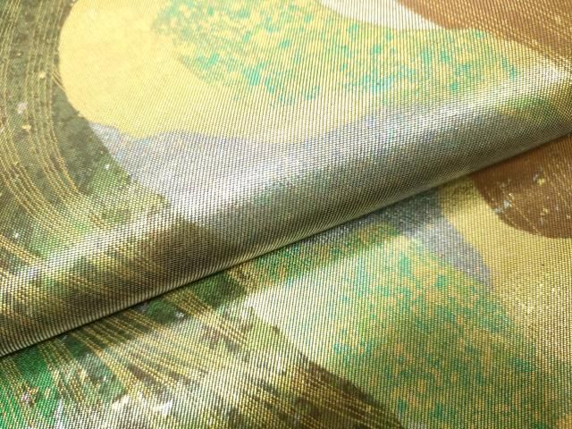 平和屋着物▼六通柄袋帯 道長文様 金銀彩 引箔 正絹 逸品 DABJ7942fe
