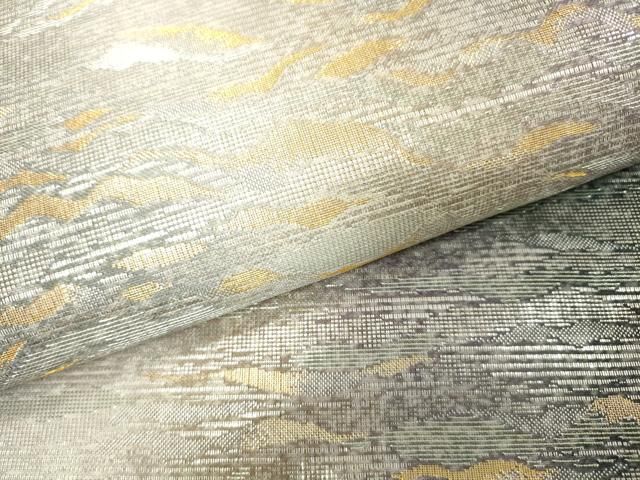 平和屋着物▼六通柄袋帯 波霞 金銀糸 正絹 逸品 未使用 DABJ7948fe