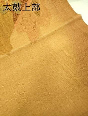平和屋着物●中国三大刺繍 スワトウ刺繍 汕頭刺繍 総刺繍 太鼓柄袋帯 紬地 花車 正絹 逸品 DABJ7997fe