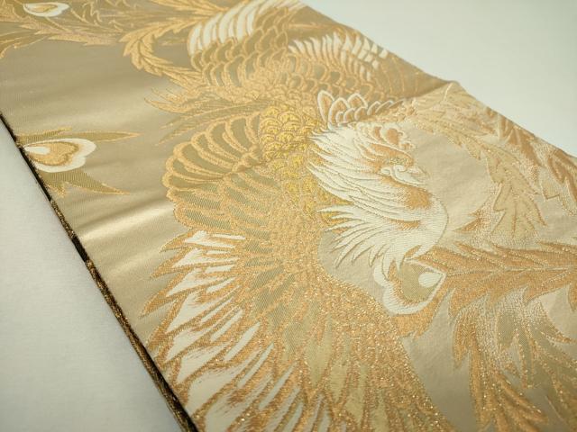 平和屋着物▼丸帯 几帳鳳凰花文 金糸 正絹 逸品 DABJ8050ps