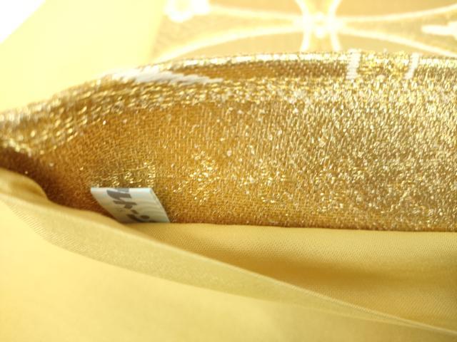 平和屋着物▼六通柄袋帯 唐織 四季七宝文 金銀糸 正絹 逸品 DABJ8220ps