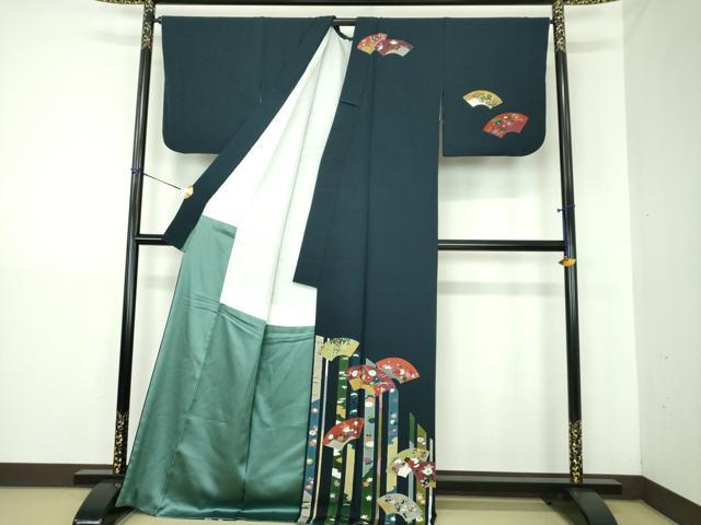 平和屋着物●訪問着 地紙花文 正絹 逸品 DABJ8245ps