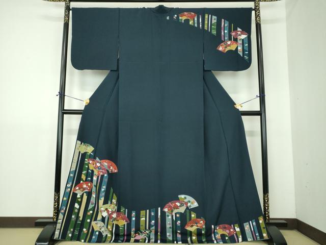 平和屋着物●訪問着 地紙花文 正絹 逸品 DABJ8245ps