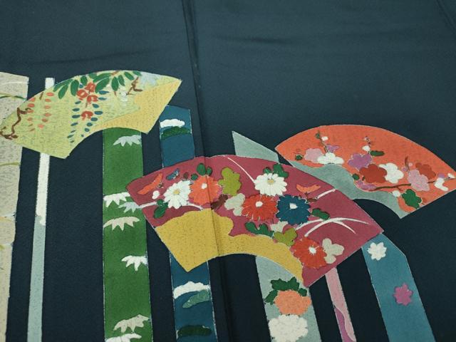 平和屋着物●訪問着 地紙花文 正絹 逸品 DABJ8245ps