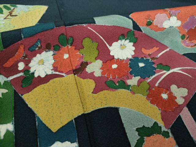 平和屋着物●訪問着 地紙花文 正絹 逸品 DABJ8245ps