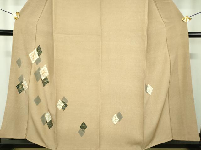 平和屋着物●訪問着 駒刺繍 花菱文 金彩 正絹 逸品 DABJ8248ps