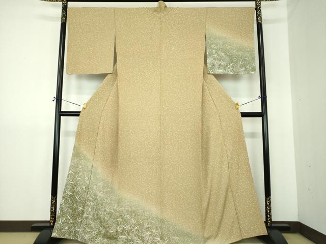 平和屋着物●訪問着 草葉文 暈し染め 正絹 逸品 DABJ8252ps